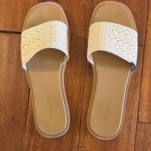 Rothy's Cream Women's Slide Sandals